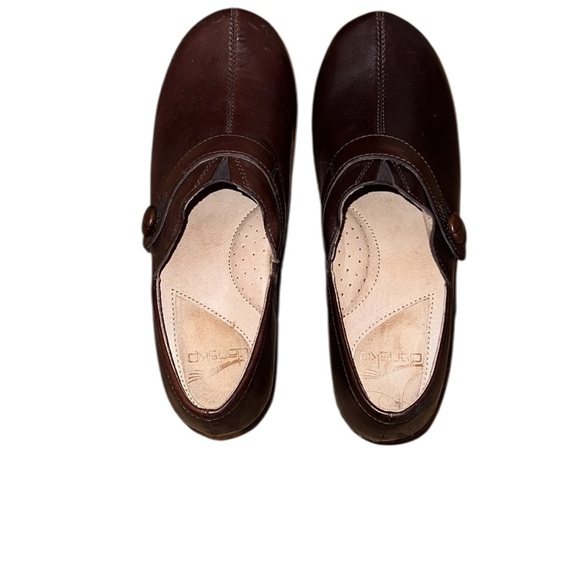 Dansko Dark Brown Leather Clogs Size 37 - Picture 1 of 6